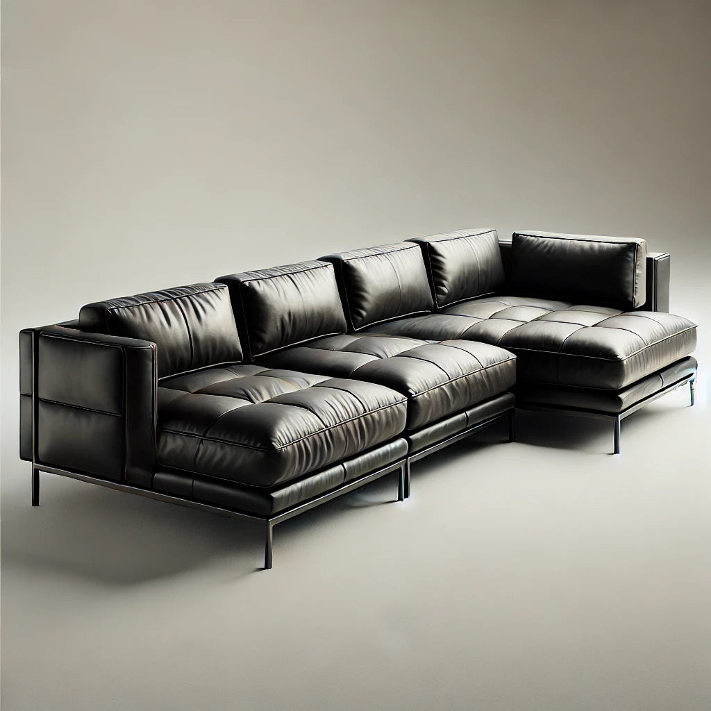 Contemporary Leather Sectional